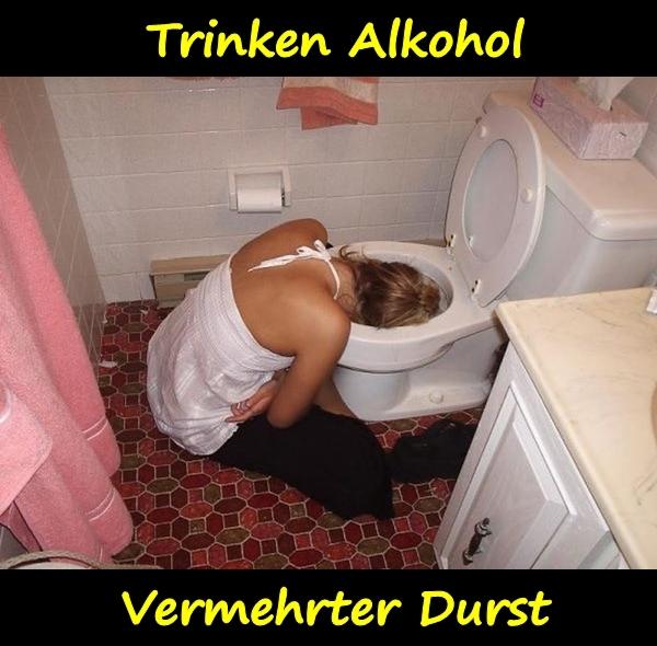 Trinken Alkohol - Vermehrter Durst