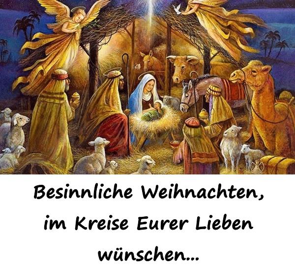 Besinnliche Weihnachten, im Kreise Eurer Lieben wünschen...