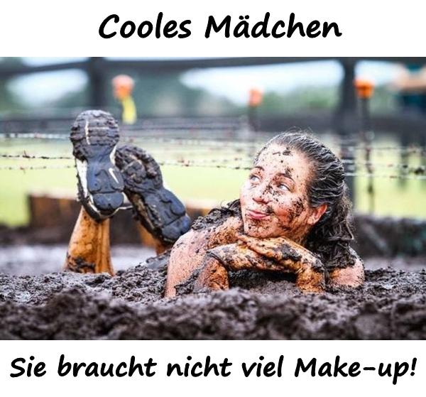 Cooles Mädchen, sie braucht nicht viel Make-up!