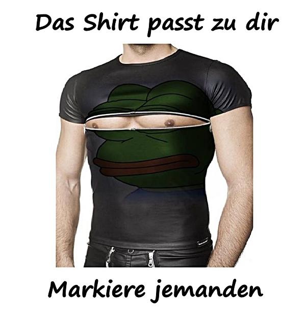 Das Shirt passt zu dir. Markiere jemanden.