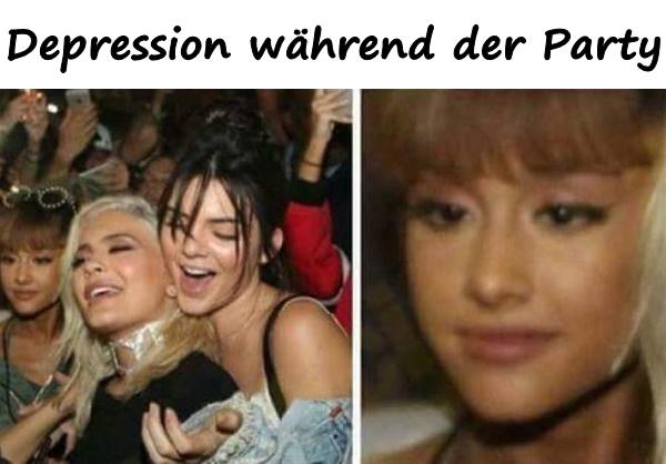 Depression während der Party