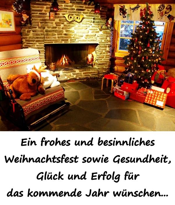 Ein frohes und besinnliches Weihnachtsfest sowie Gesundheit, Glück und Erfolg für das kommende Jahr wünschen...