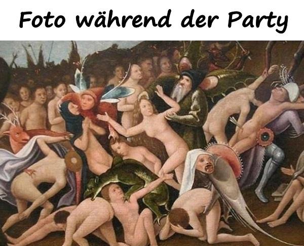 Foto während der Party