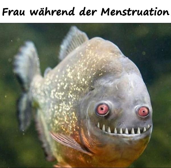 Frau während der Menstruation