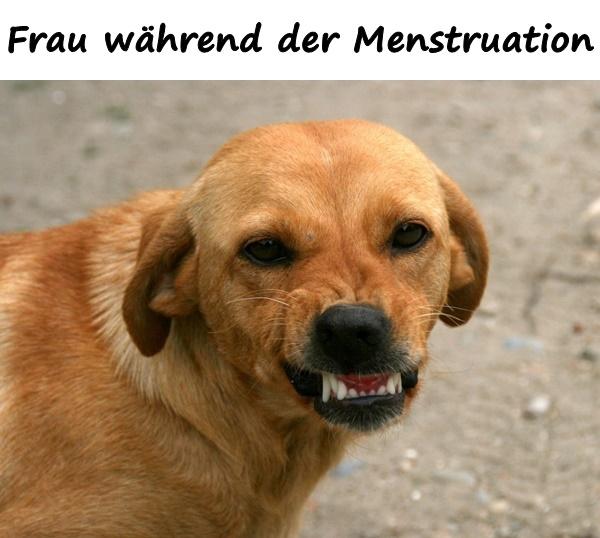 Frau während der Menstruation