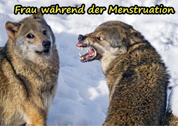 Frau während der Menstruation