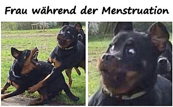 Frau während der Menstruation