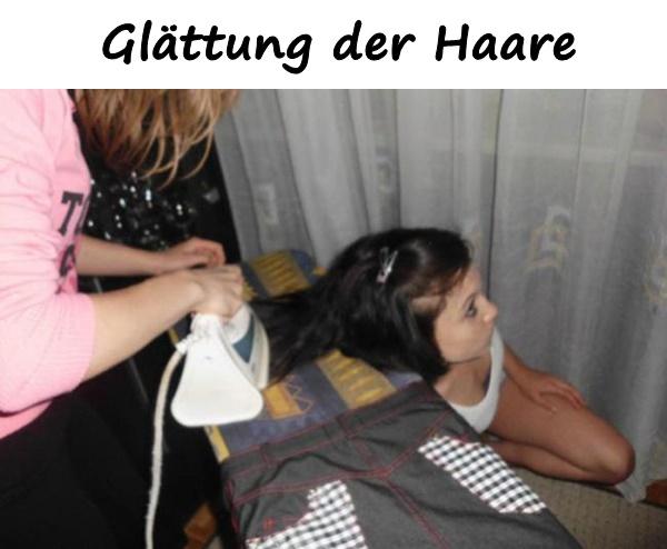 Glättung der Haare