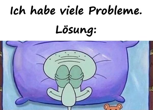 Ich habe viele Probleme. Lösung: