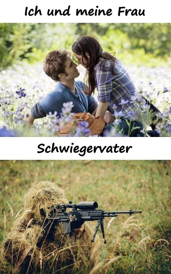 Ich und meine Frau. Schwiegervater.