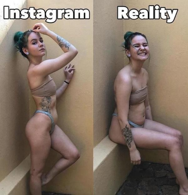 Instagram und Realität