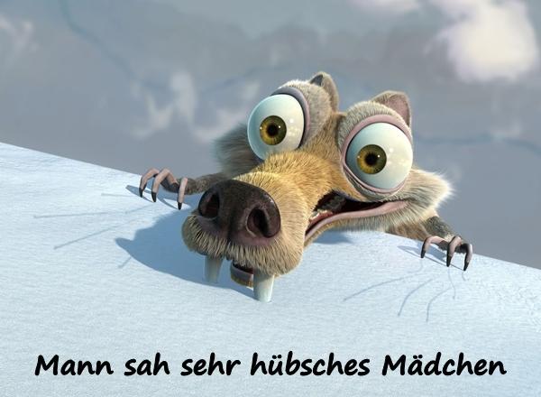 Mann sah sehr hübsches Mädchen