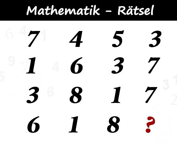 Mathematik - Rätsel