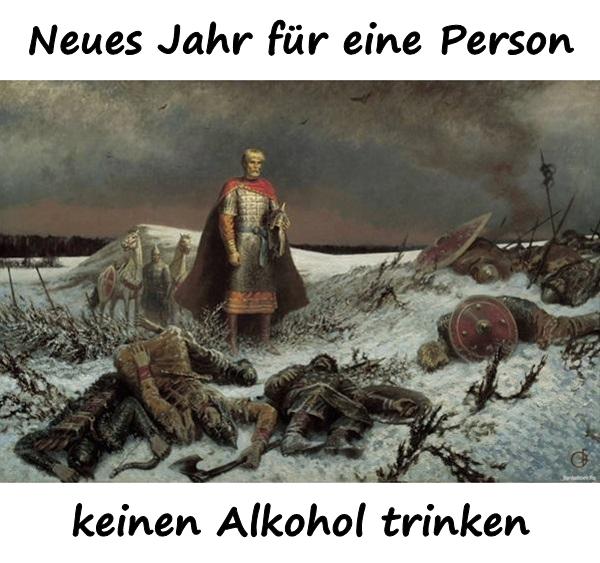 Neues Jahr für eine Person keinen Alkohol trinken