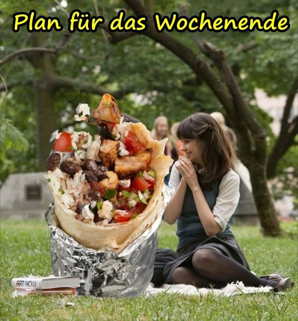 Plan für das Wochenende