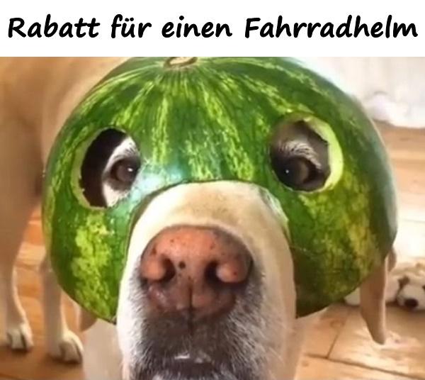 Rabatt für einen Fahrradhelm