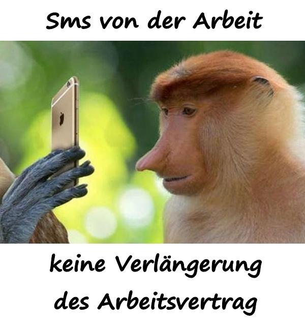 Sms von der Arbeit, keine Verlängerung des Arbeitsvertrag