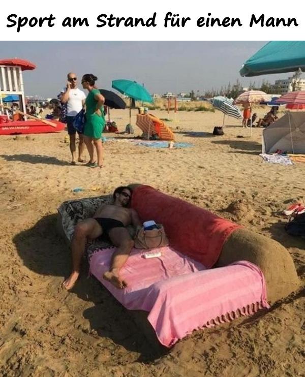 Sport am Strand für einen Mann