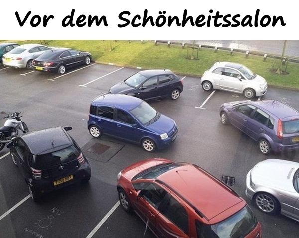 Vor dem Schönheitssalon