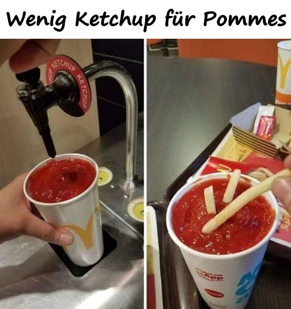 Wenig Ketchup für Pommes