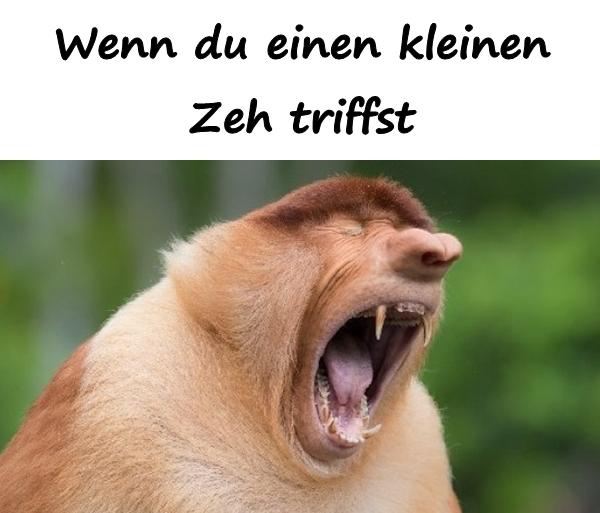 Wenn du einen kleinen Zeh triffst