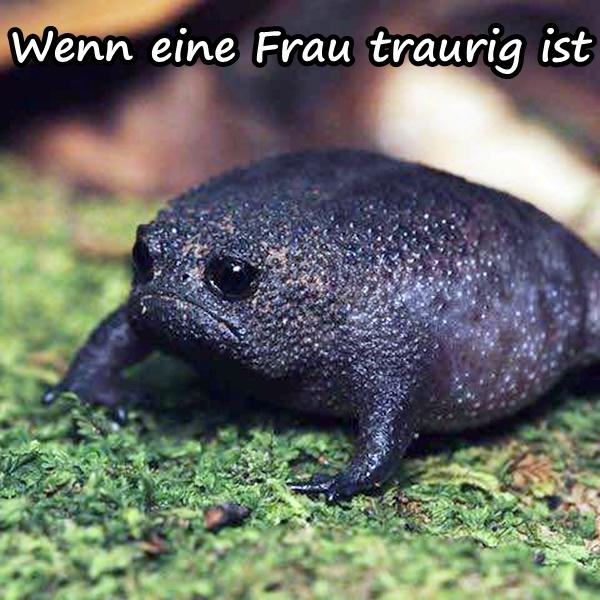 Wenn eine Frau traurig ist