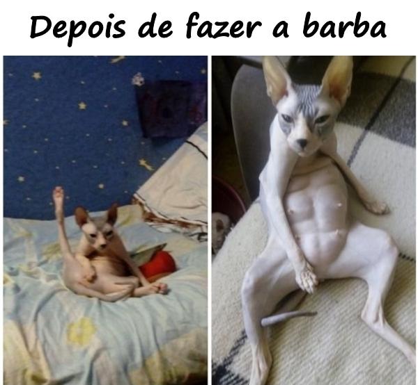 Depois de fazer a barba