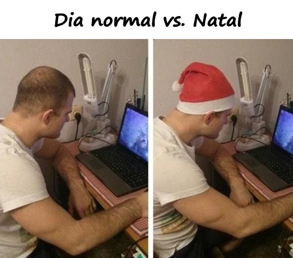 Dia normal vs. Natal