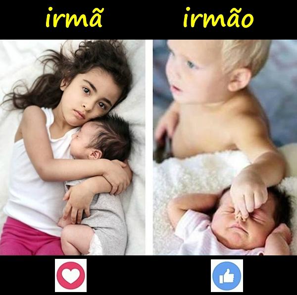 irmãos - irmã e irmão