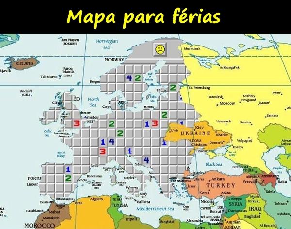 Mapa para férias