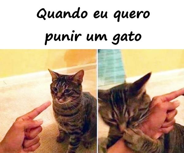 Quando eu quero punir um gato