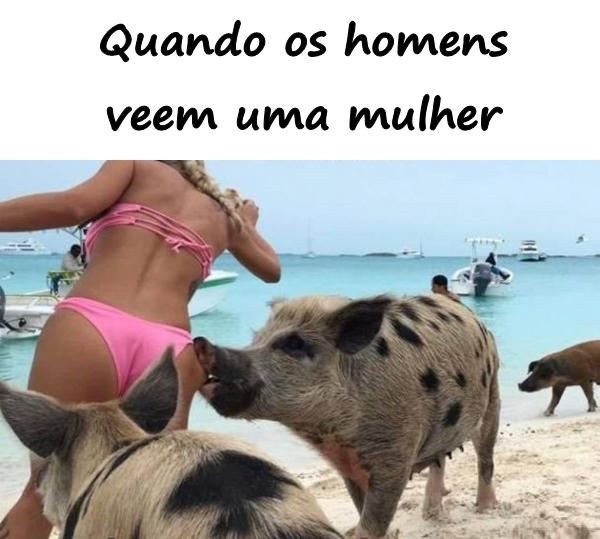 Quando os homens veem uma mulher