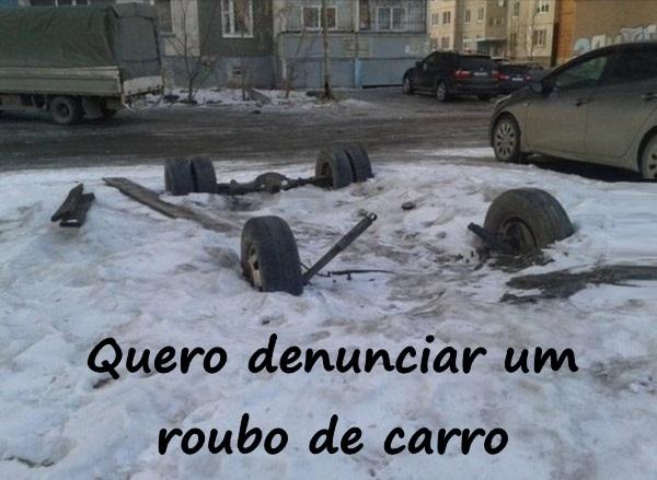 Quero denunciar um roubo de carro