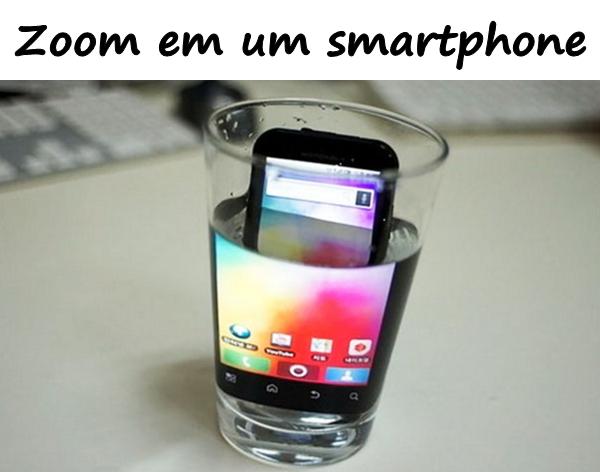 Zoom em um smartphone