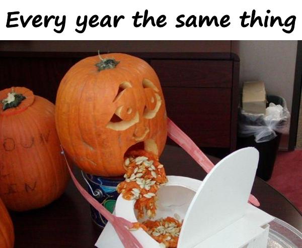 Every year the same thing