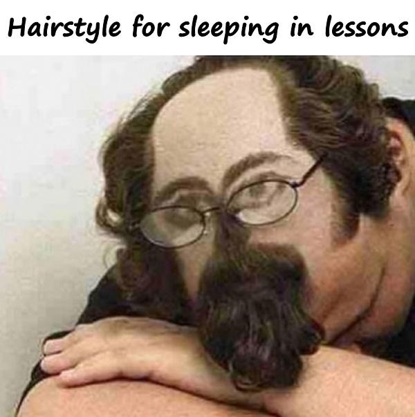 Hairstyle for sleeping in lessons