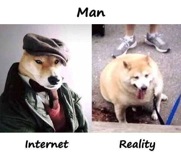 Man Internet and reality