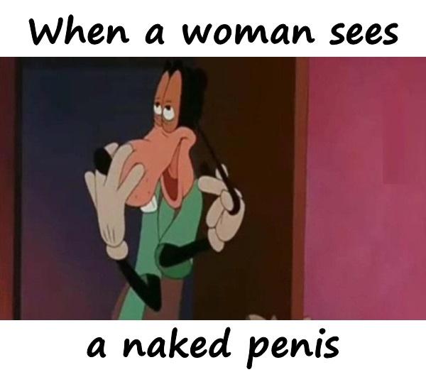 When a woman sees a naked penis