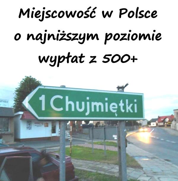 Chujmiętki - Miejscowość w Polsce o najniższym poziomie wypłat z 500