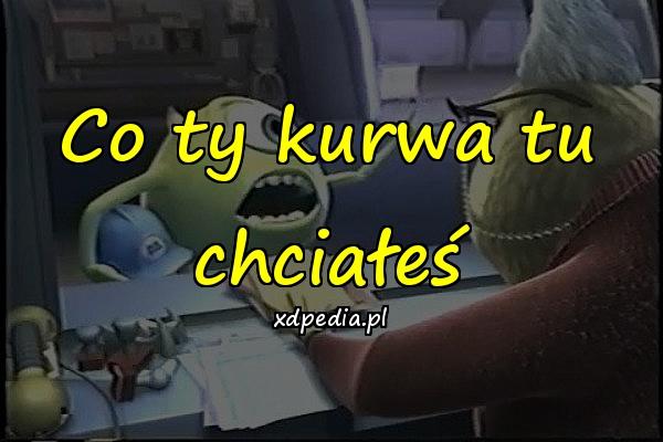 Co ty kurwa tu chciałeś