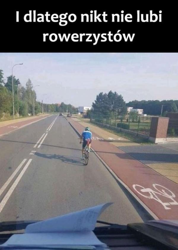 Dlatego nikt ie lubi rowerzystów