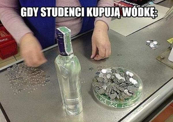 Gdy studenci kupują wódkę