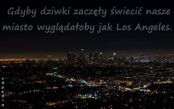 Gdyby dziwki zaczęły świecić nasze miasto wyglądałoby jak Los Angeles.