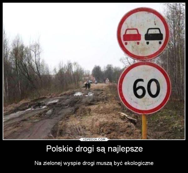 Polskie drogi są najlepsze Na zielonej wyspie drogi muszą być ekologiczne