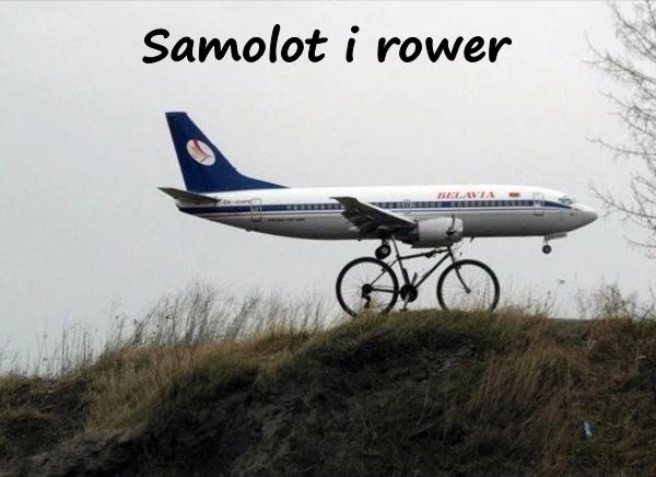 Samolot i rower