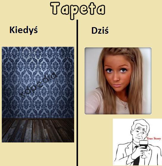 Tapeta - ściana vs. kobieta